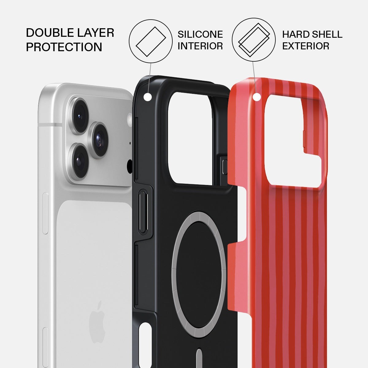 Burga iPhone 18 Pro Kuori Tough MagSafe Pomegranate