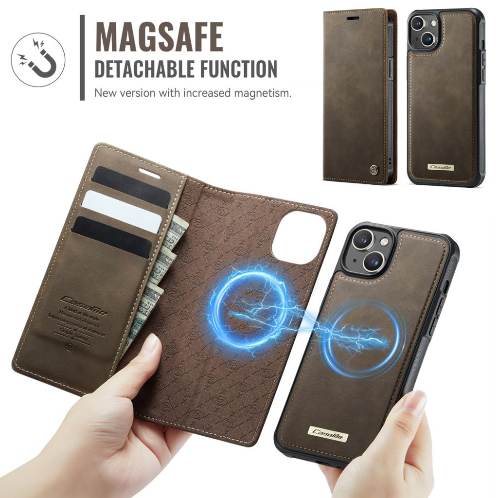 CaseMe iPhone 13 Kotelo C49 Series Ruskea