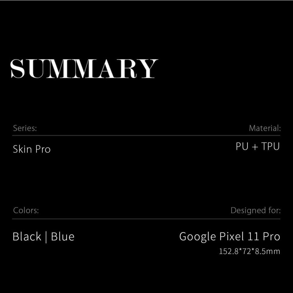 Dux Ducis Google Pixel 11 Pro Kotelo Skin Pro Series Musta