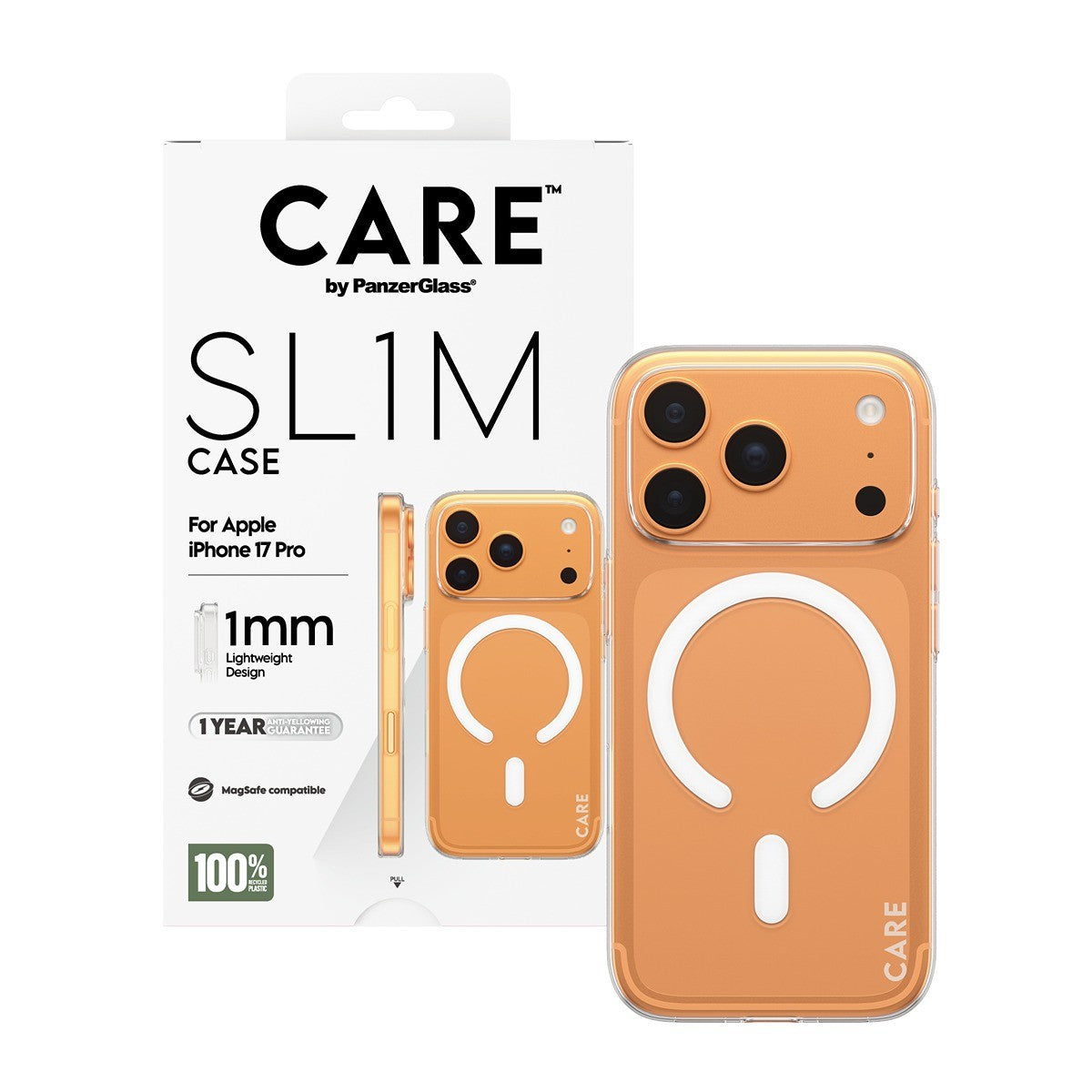 CARE by PanzerGlass iPhone 17 Pro Kuori SL1M MagSafe Kirkas
