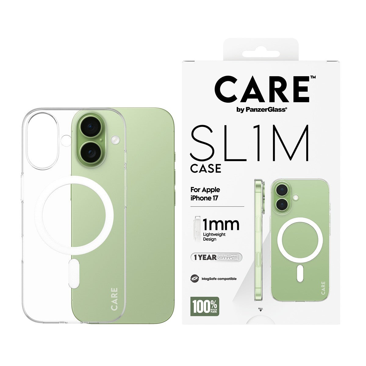 CARE by PanzerGlass iPhone 17 Kuori SL1M MagSafe Kirkas