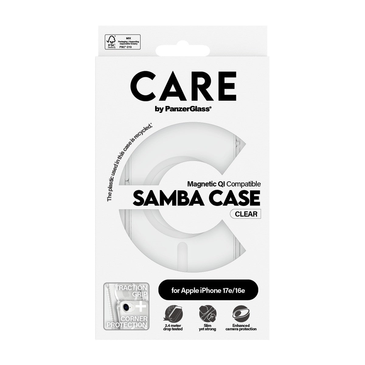 CARE by PanzerGlass iPhone 17e Kuori Samba MagSafe Kirkas