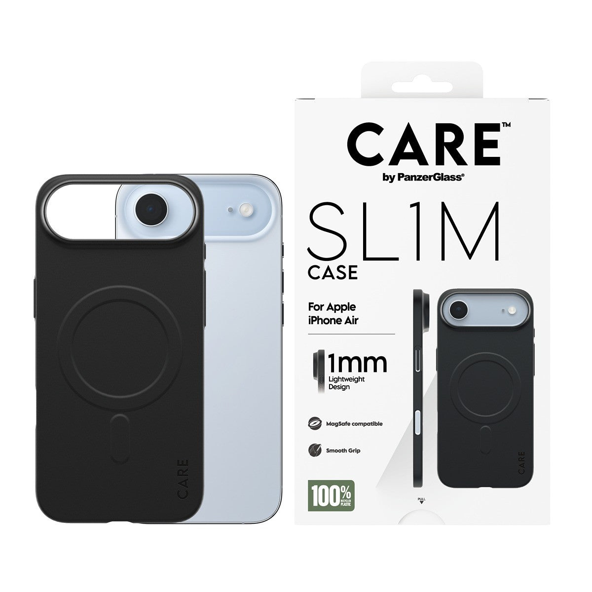 CARE by PanzerGlass iPhone Air Kuori SL1M MagSafe Musta