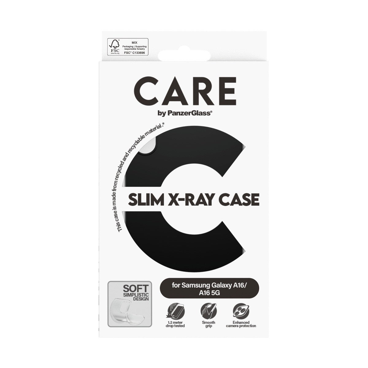 CARE by PanzerGlass Samsung Galaxy A16 Kuori Fashionable Musta