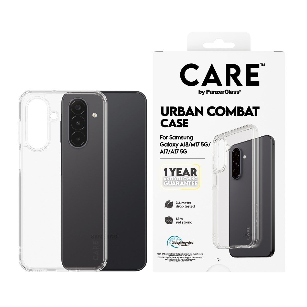 CARE by PanzerGlass Samsung Galaxy A17/A18 Kuori Urban Combat Kirkas