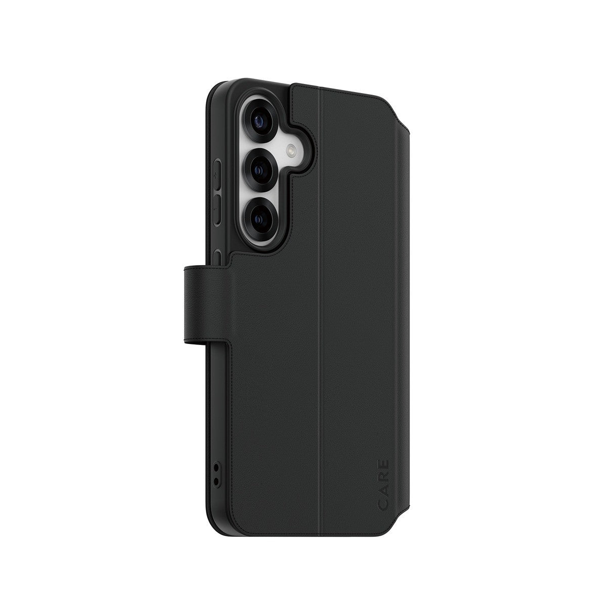 CARE by PanzerGlass Samsung Galaxy S25 Kotelo Wallet Kickstand Musta