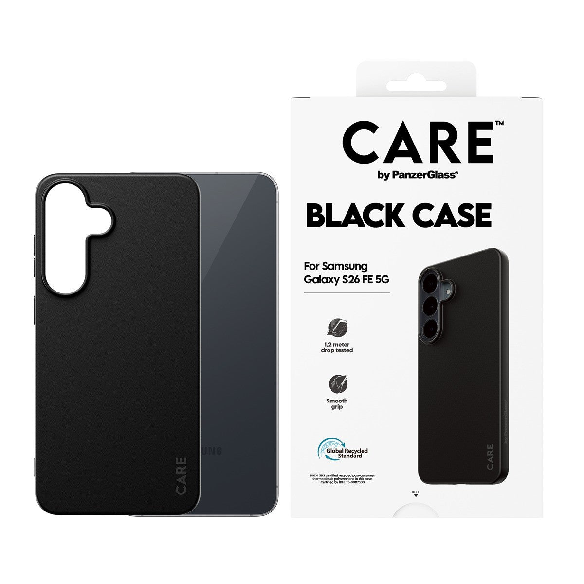 CARE by PanzerGlass Samsung Galaxy S26 FE Kuori TPU Musta