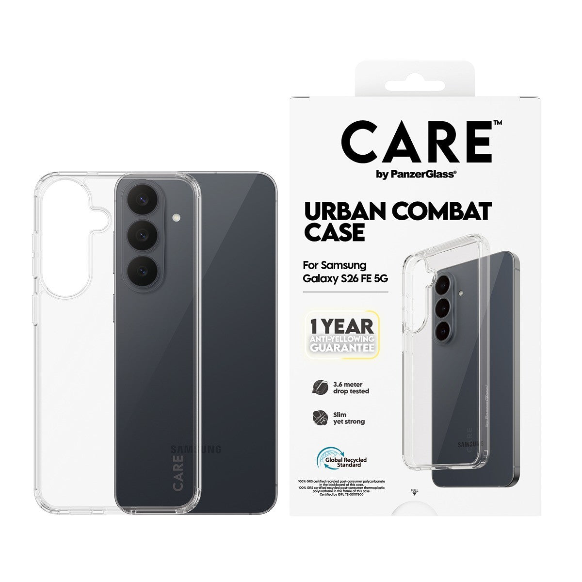 CARE by PanzerGlass Samsung Galaxy S26 FE Kuori Urban Combat Kirkas