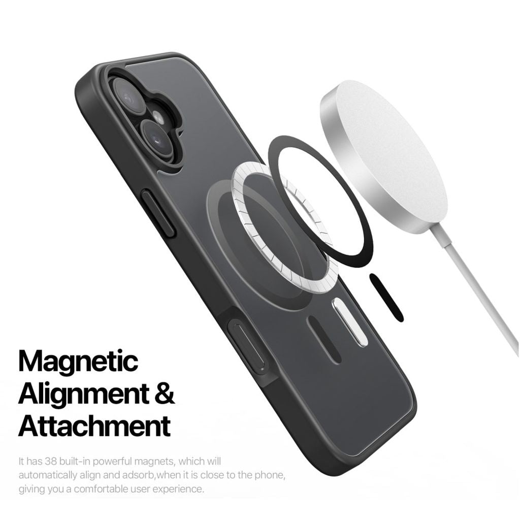 Dux Ducis iPhone 16 Kuori Yind Series MagSafe Musta