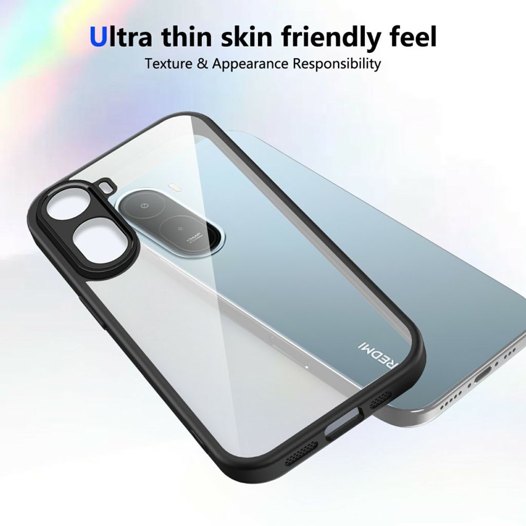 Xiaomi Redmi A7 Pro Kuori Kirkas Takaosa Musta