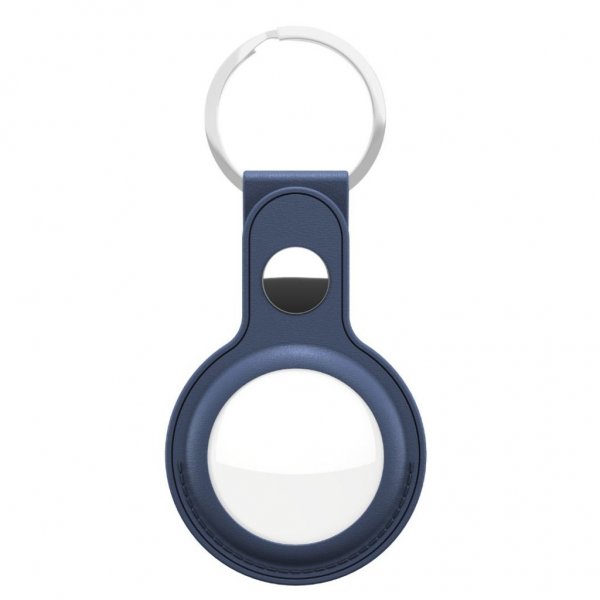 KeyBudz AirTag -pidike 2 kpl nahkaa, sininen