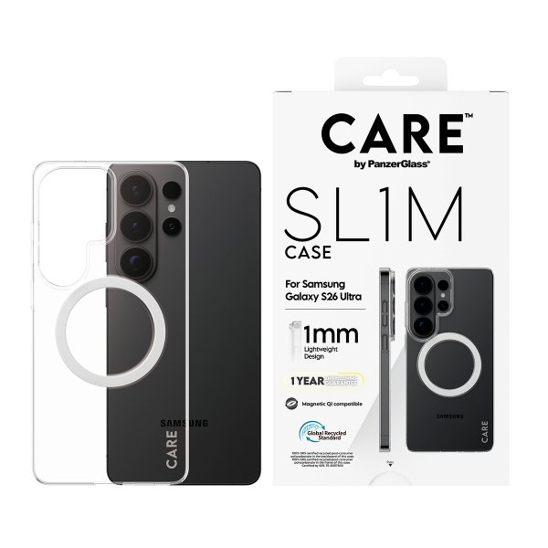CARE by PanzerGlass Samsung Galaxy S26 Ultra -suojakuori SL1M Läpinäkyvä