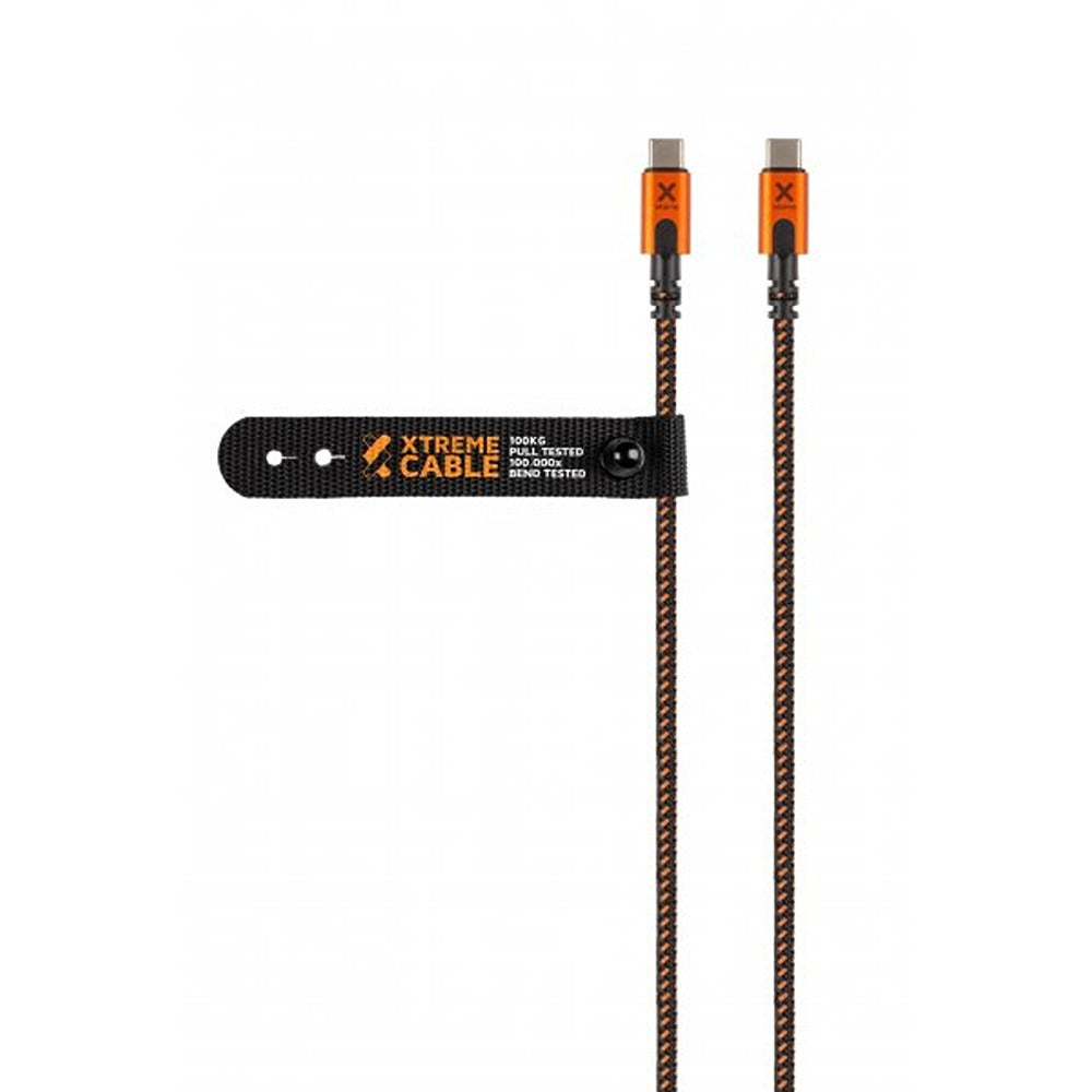 Xtorm Xtreme USB-C–USB-C PD -kaapeli 1,5 m musta/oranssi