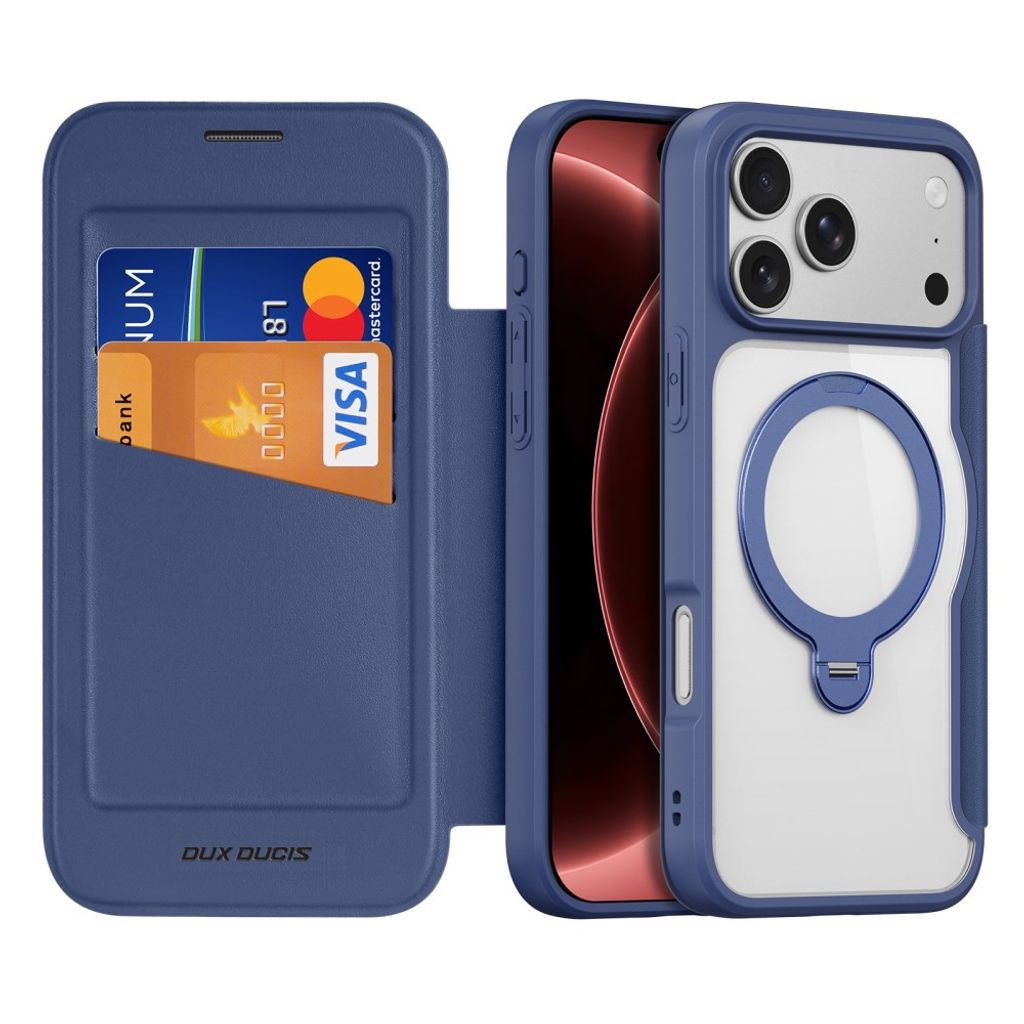 Dux Ducis iPhone 17 Pro Max/18 Pro Max Kotelo Skin X Pro Series Kickstand MagSafe Sininen