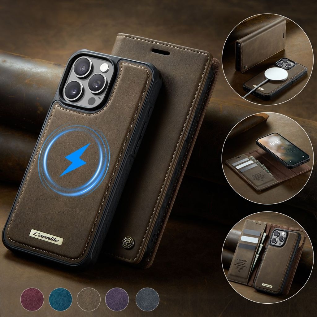 CaseMe iPhone 13 Pro Kotelo C49 Series Ruskea