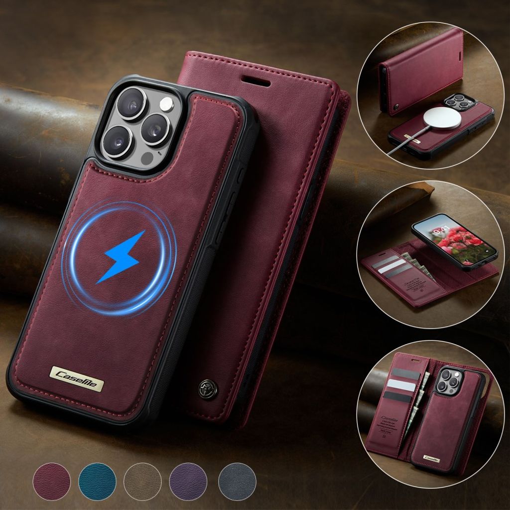 CaseMe iPhone 13 Pro Kotelo C49 Series Punainen