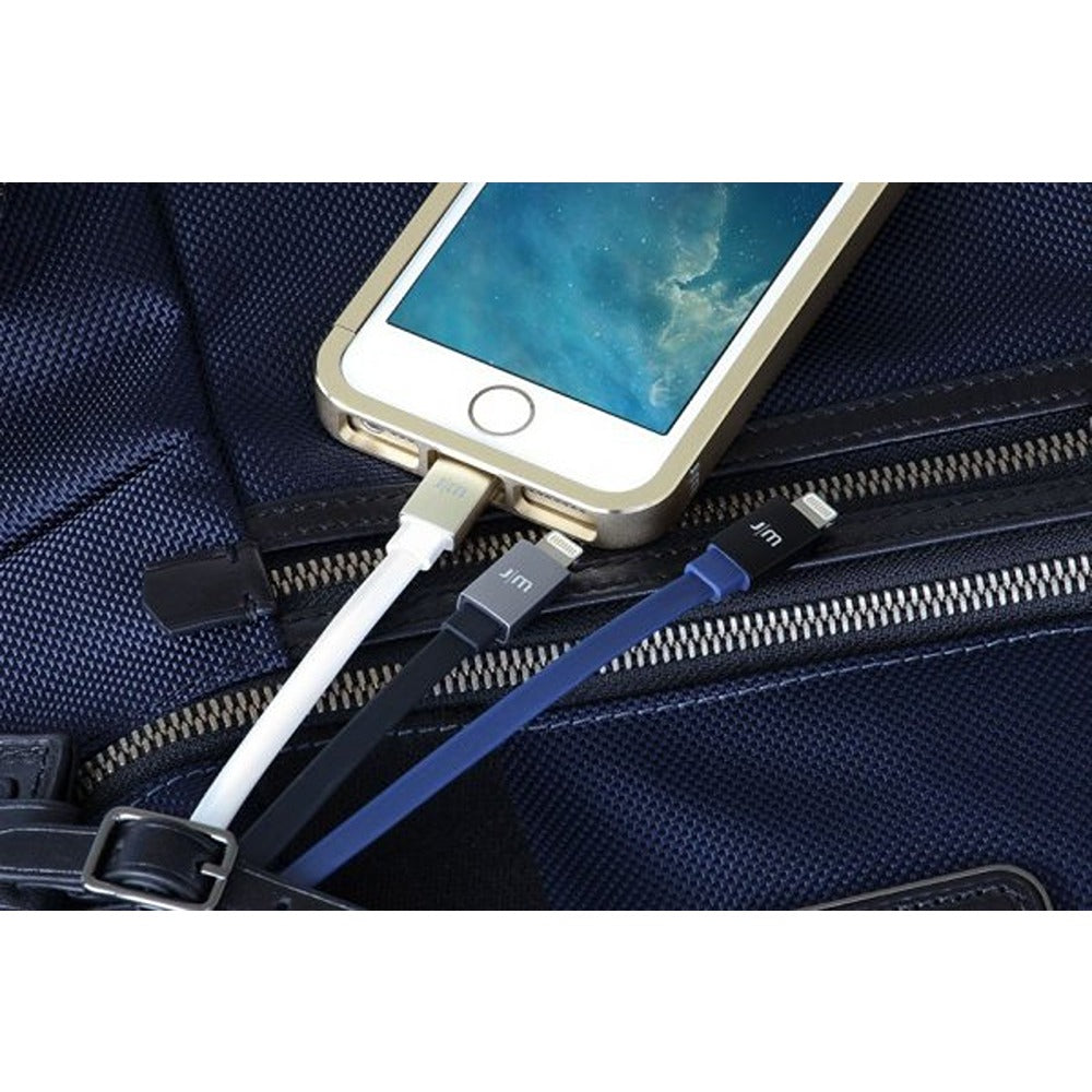 Just Mobile AluCable Flat USB-A/Lightning -kaapeli 1.2 m, ruusukulta
