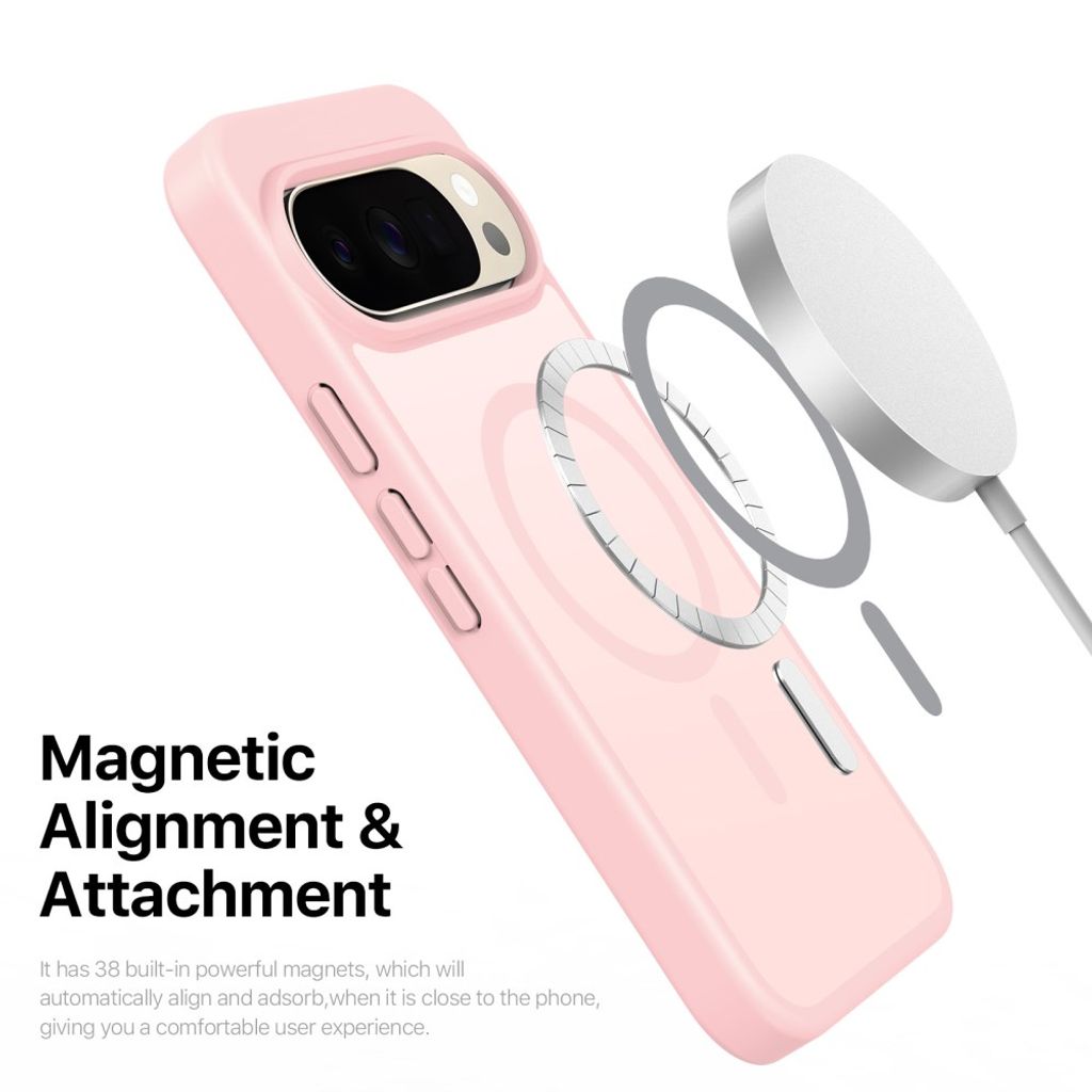 Dux Ducis Google Pixel 9/9 Pro/10/10 Pro/11/11 Pro Kuori Yind Series MagSafe Vaaleanpunainen