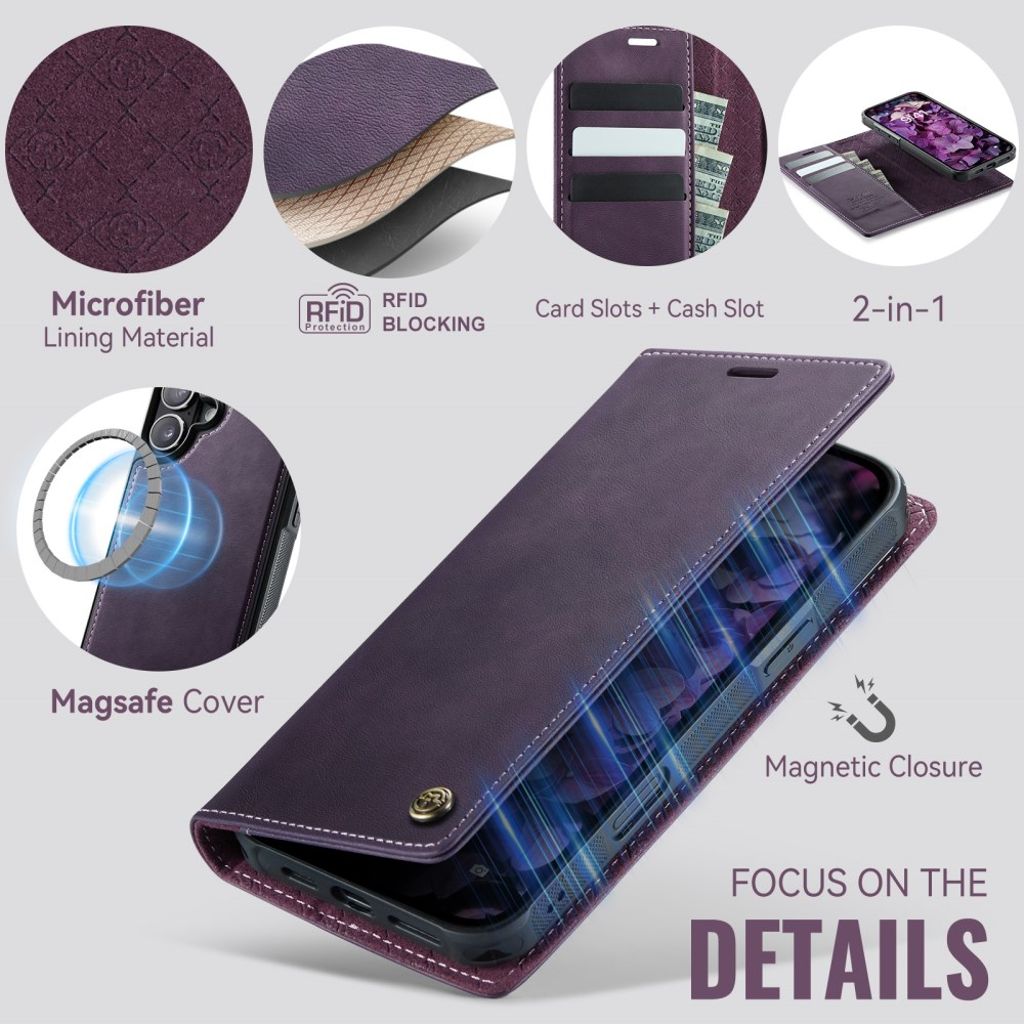 CaseMe iPhone 17 Kotelo C49 Series Violetti