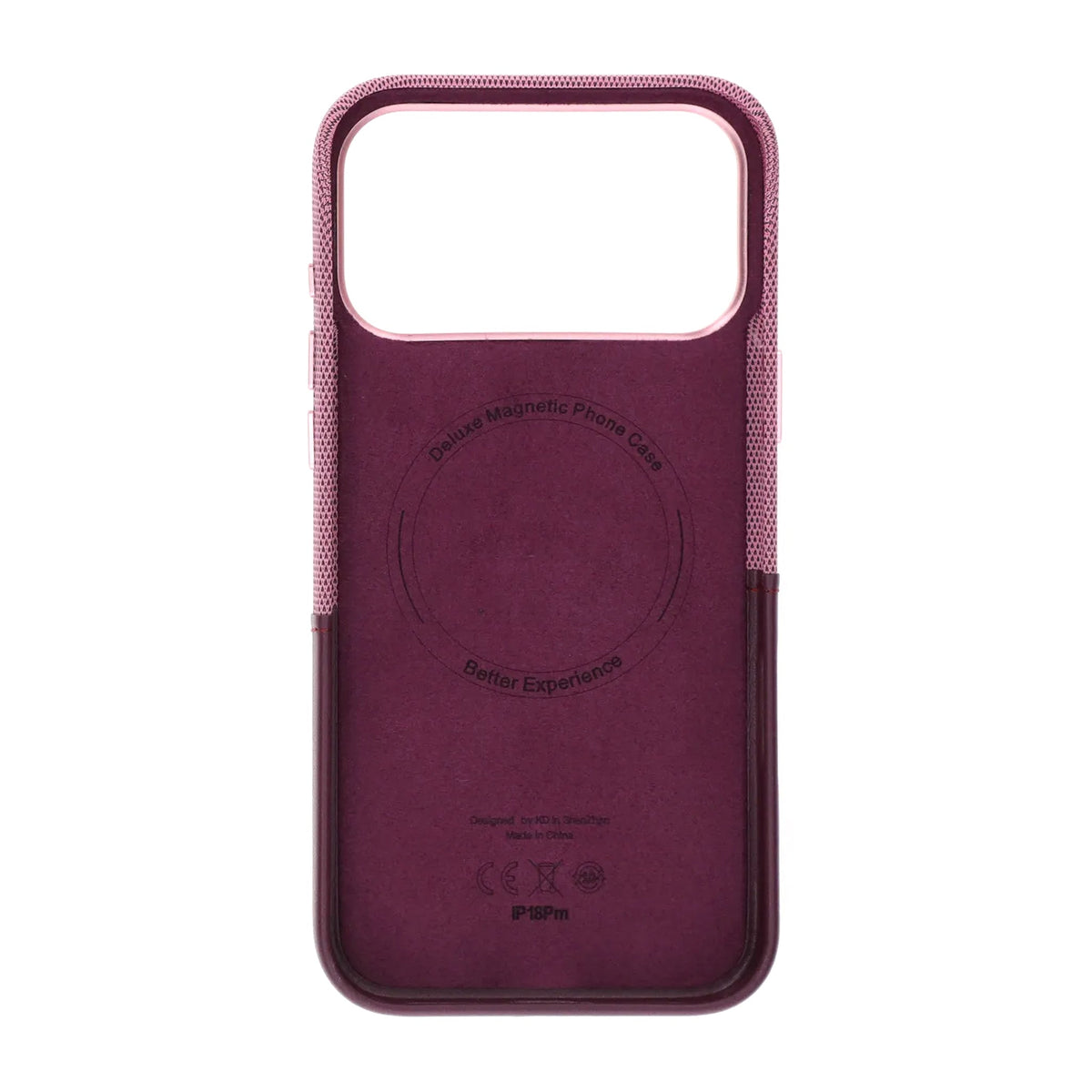 iPhone 17 Pro Max/iPhone 18 Pro Max Kuori nahkaa Korttipidike MagSafe Violetti