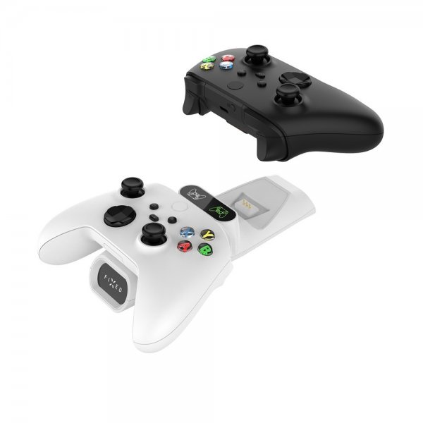 Kiinteä kaksinkertainen lataustelakka Xbox Series S, X ja One -ohjaimille, valkoinen