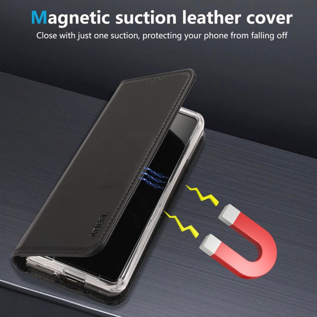 ABEEL Google Pixel 11 Pro Fold Kotelo RFID-suoja Musta