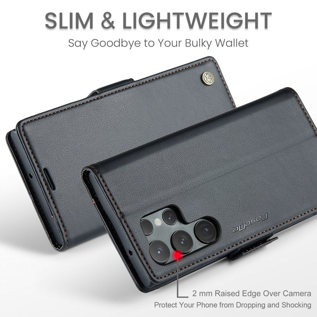 CaseMe Samsung Galaxy S24 Ultra Kotelo 023 Series Musta