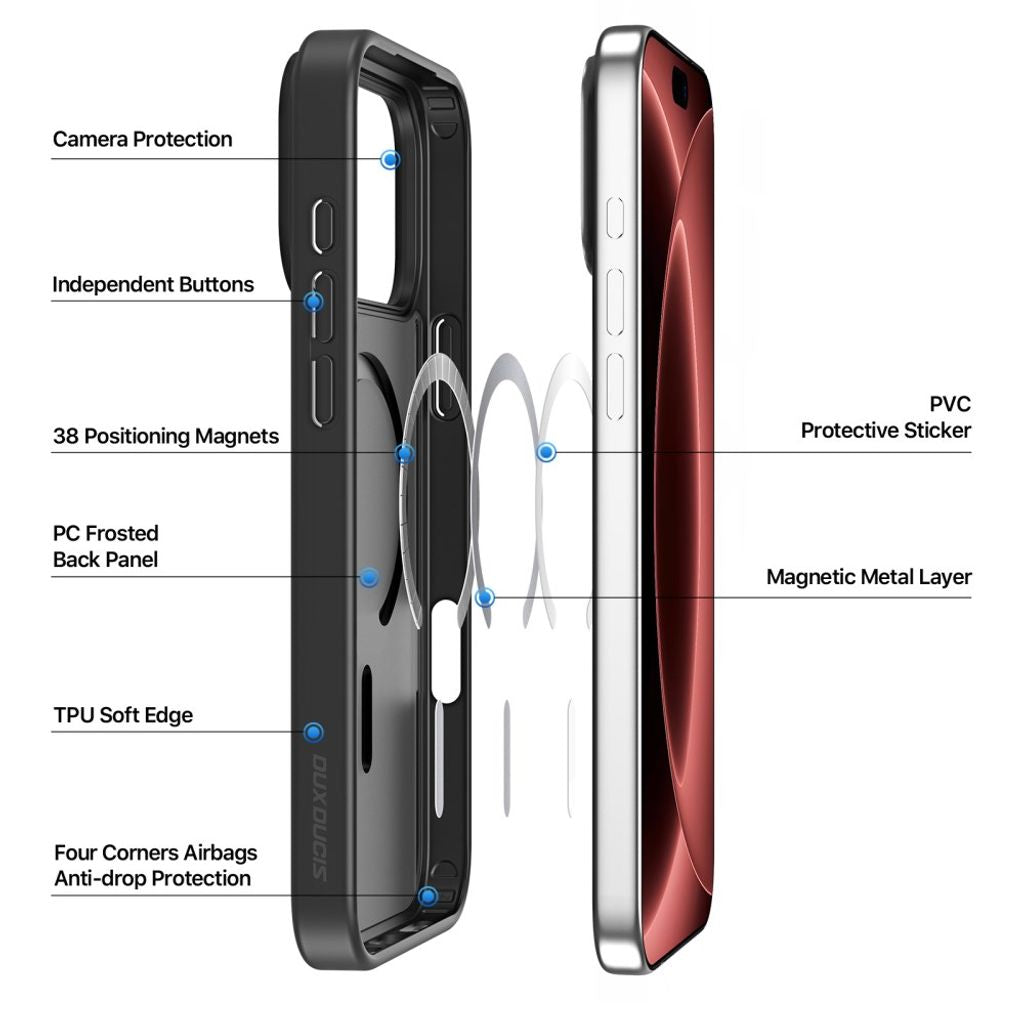 Dux Ducis iPhone 17 Pro/iPhone 18 Pro Kuori Yind Series MagSafe Musta