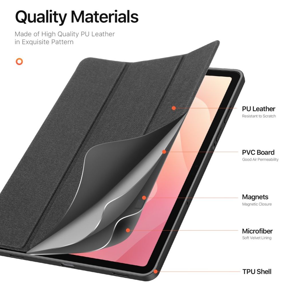 Dux Ducis Samsung Galaxy Tab S11 Kotelo DOMO Series Musta