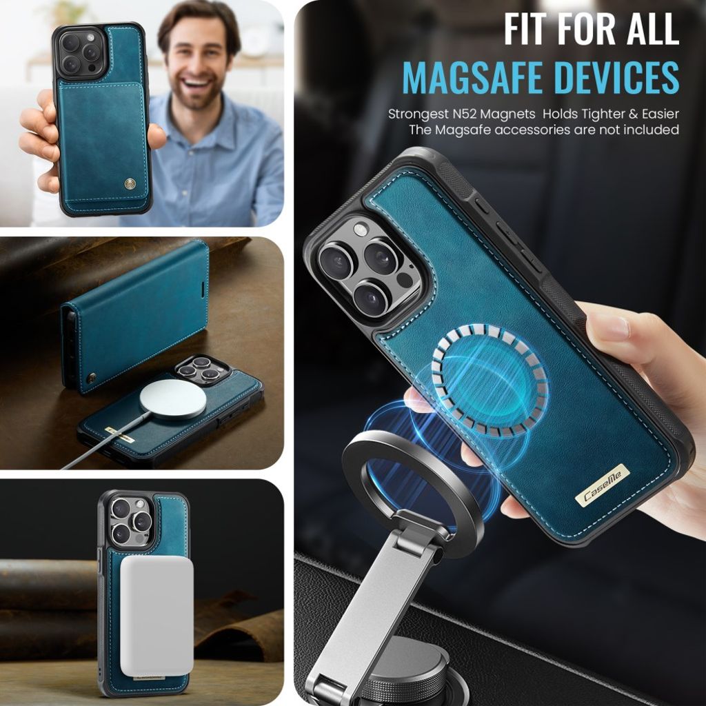 CaseMe iPhone 15 Pro Max Kotelo C49 Series Vihreä