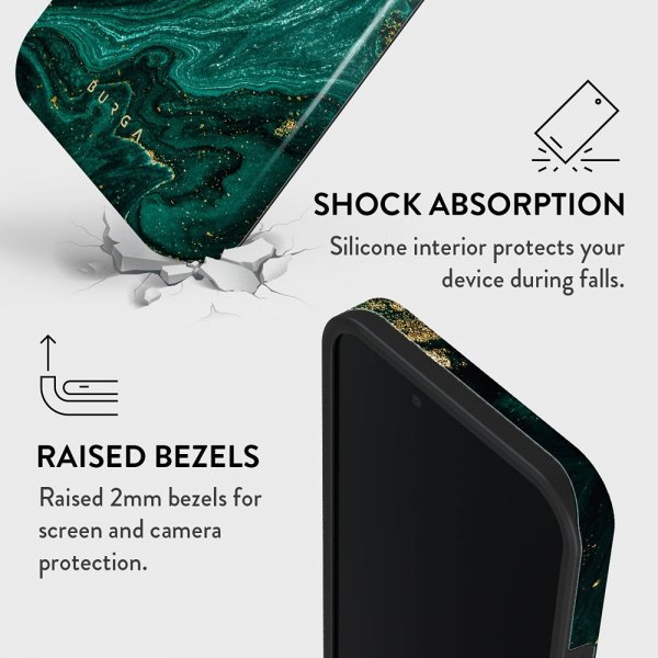 Burga iPhone 16e/iPhone 17e -kuori Tough MagSafe Emerald Pool