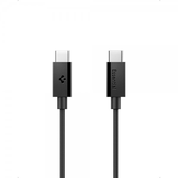 Spigen Essential -kaapeli USB-C–USB-C 60 W 1 m musta