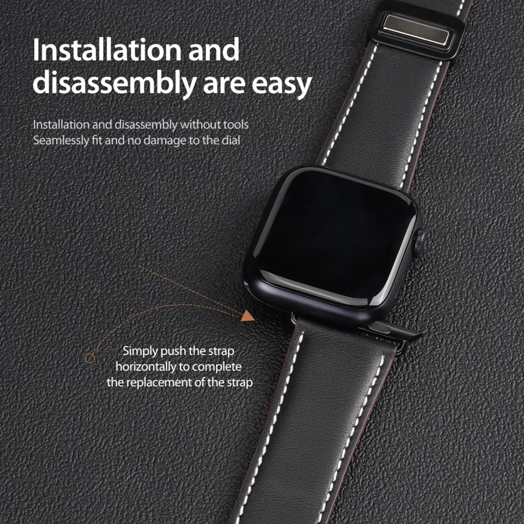 Dux Ducis Apple Watch 44/45/46mm/Ultra 49mm Ranneke YA Series Musta