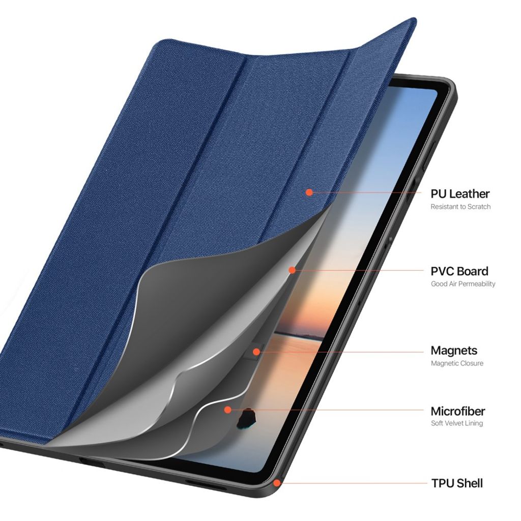 Dux Ducis Samsung Galaxy Tab S12 Plus Kotelo DOMO Series Sininen