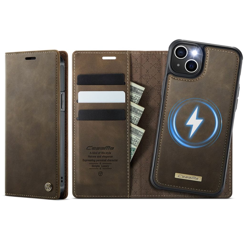 CaseMe iPhone 13 Kotelo C49 Series Ruskea