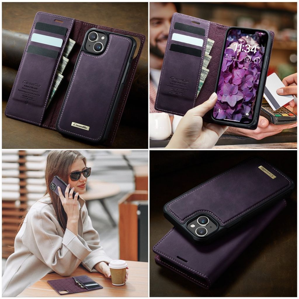 CaseMe iPhone 15 Kotelo C49 Series Violetti