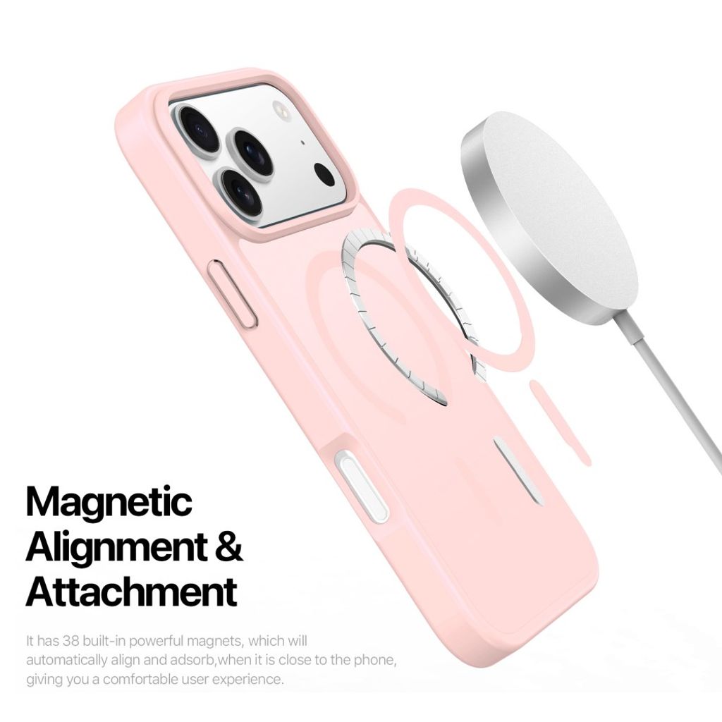 Dux Ducis iPhone 17 Pro Max/iPhone 18 Pro Max Kuori Yind Series MagSafe Vaaleanpunainen