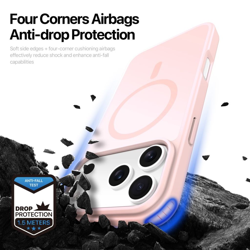 Dux Ducis iPhone 17 Pro Max Kuori Yind Series MagSafe Vaaleanpunainen