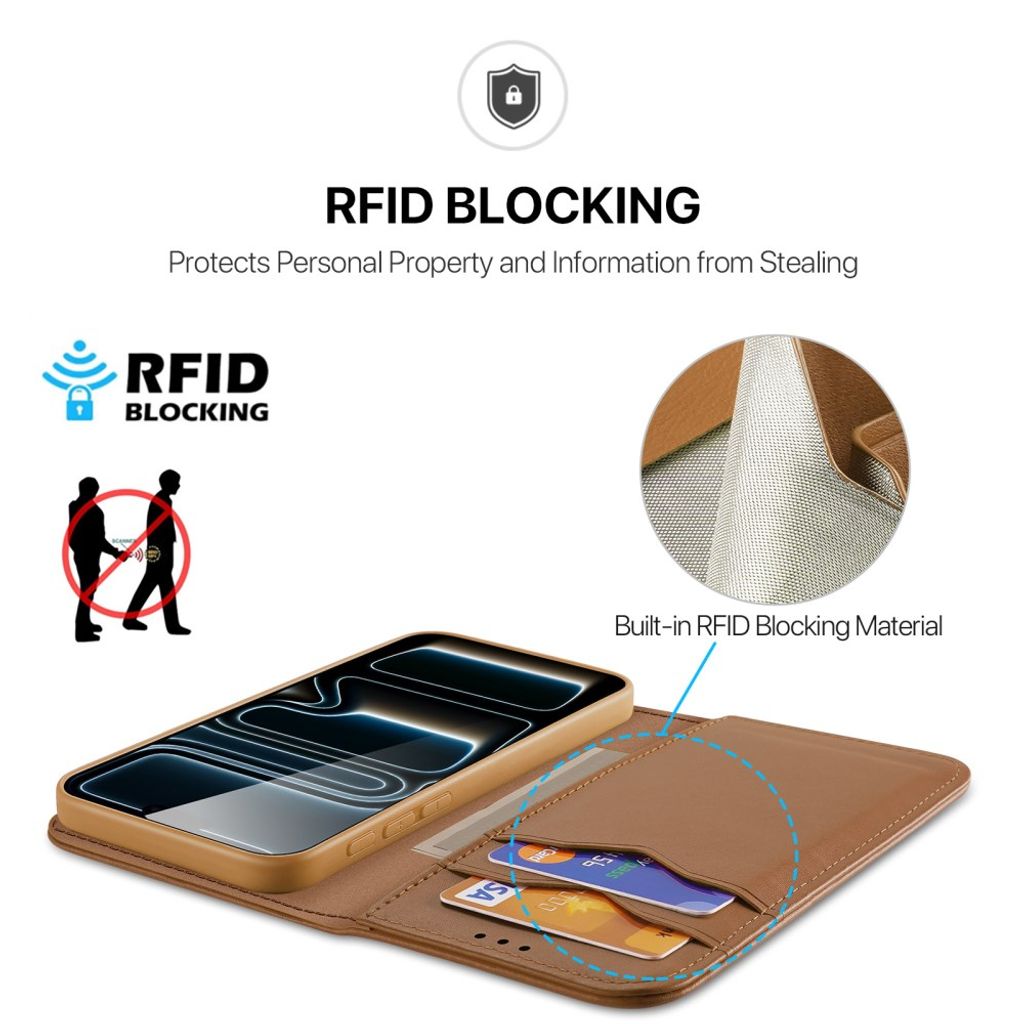 Dux Ducis iPhone 17 Pro Max/iPhone 18 Pro Max Kotelo Hivo Series Ruskea