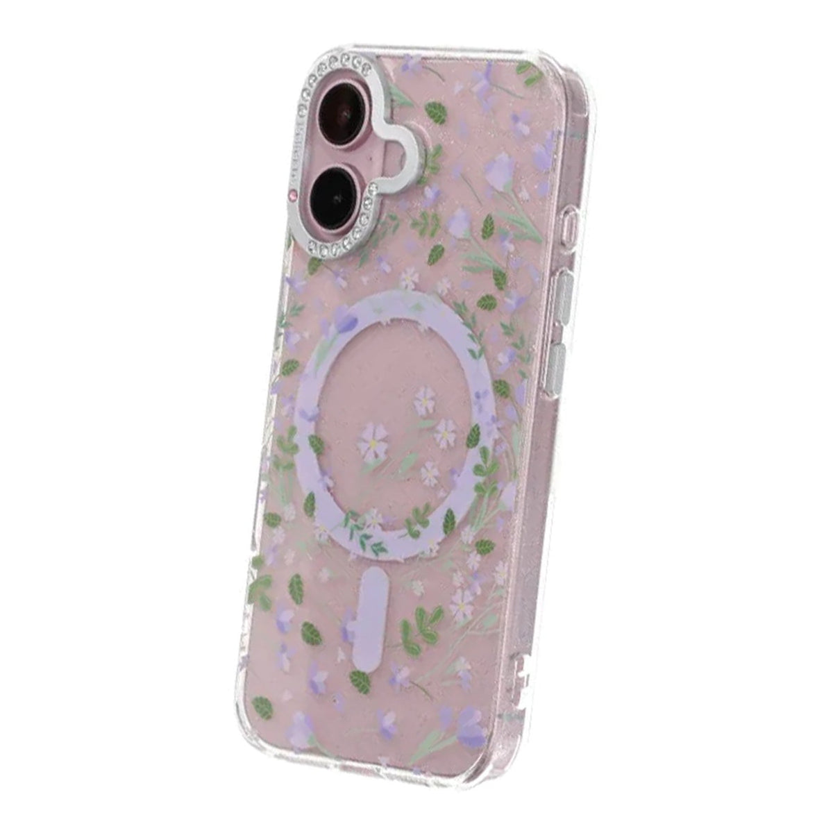 iPhone 16 Kuori Kukkakuvioinen MagSafe Violetti