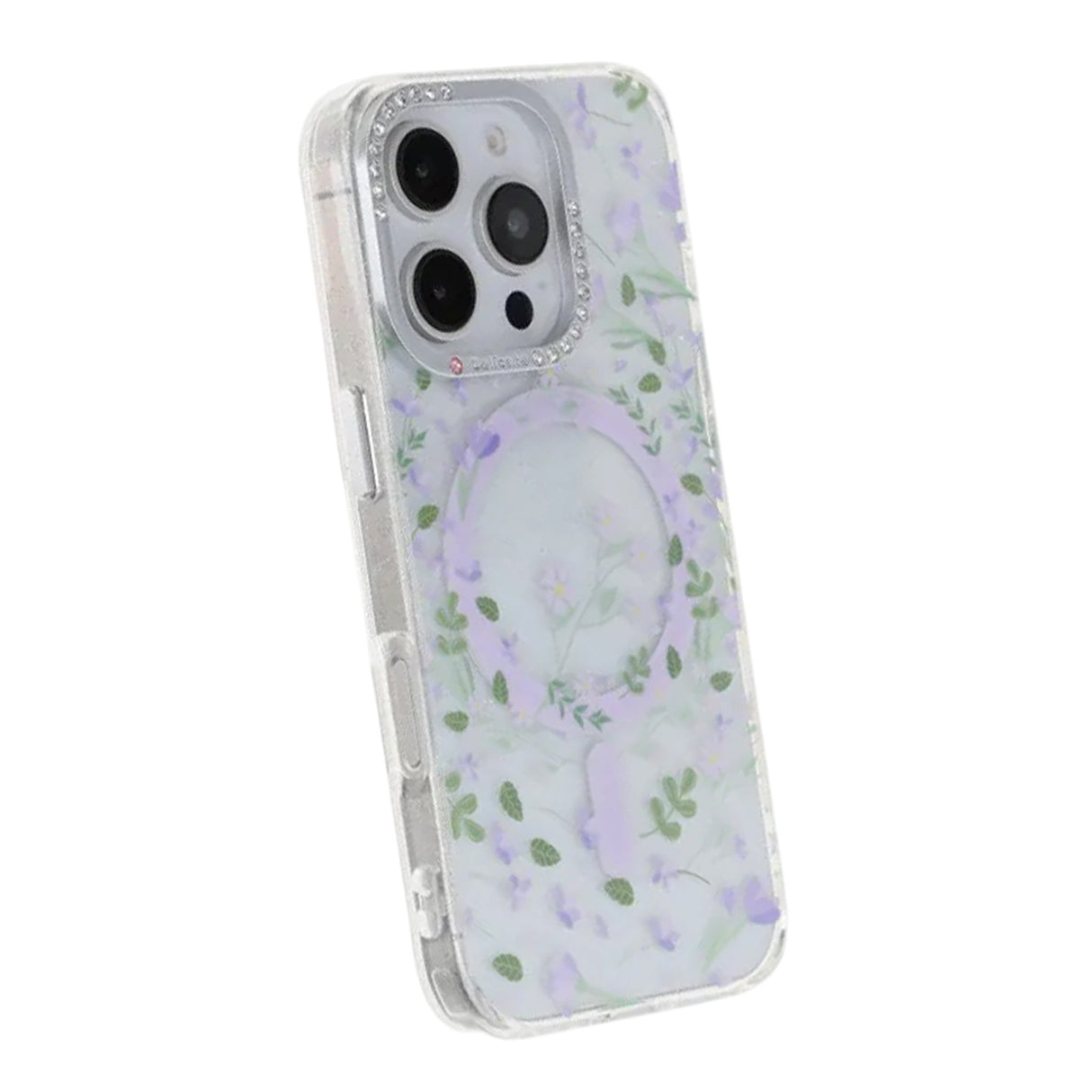 iPhone 16 Pro Kuori Kukkakuvioinen MagSafe Violetti