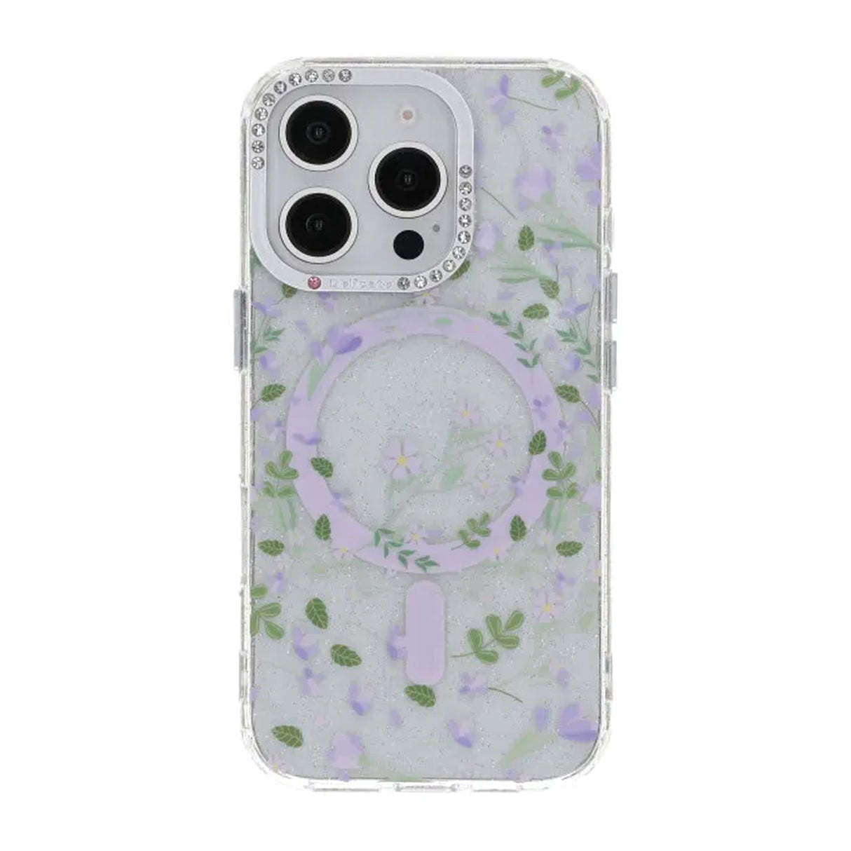 iPhone 16 Pro Kuori Kukkakuvioinen MagSafe Violetti