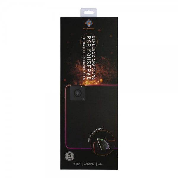 Deltaco Gaming DMP320 pelihiirimatto RGB-valaistuksella ja langattomalla latauksella