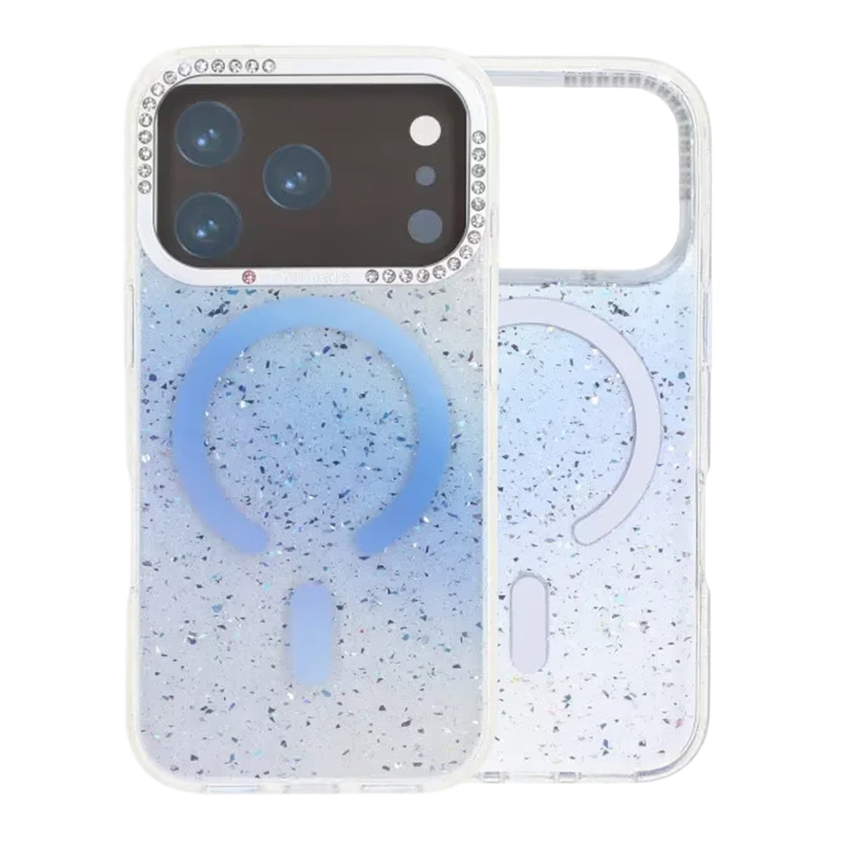 iPhone 17 Pro Kuori Glitter Diamond MagSafe Sininen