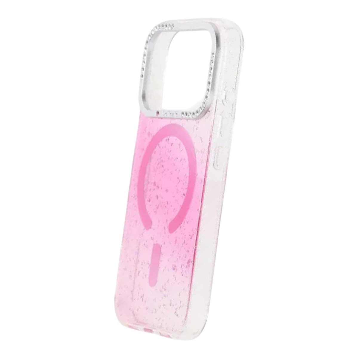 iPhone 17 Pro Kuori Glitter Diamond MagSafe Vaaleanpunainen