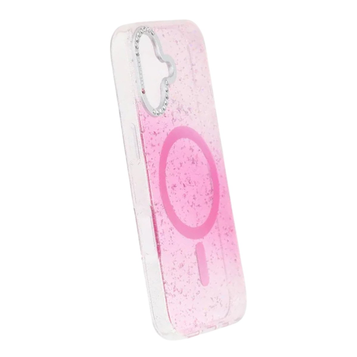 iPhone 17 Kuori Glitter Diamond MagSafe Vaaleanpunainen