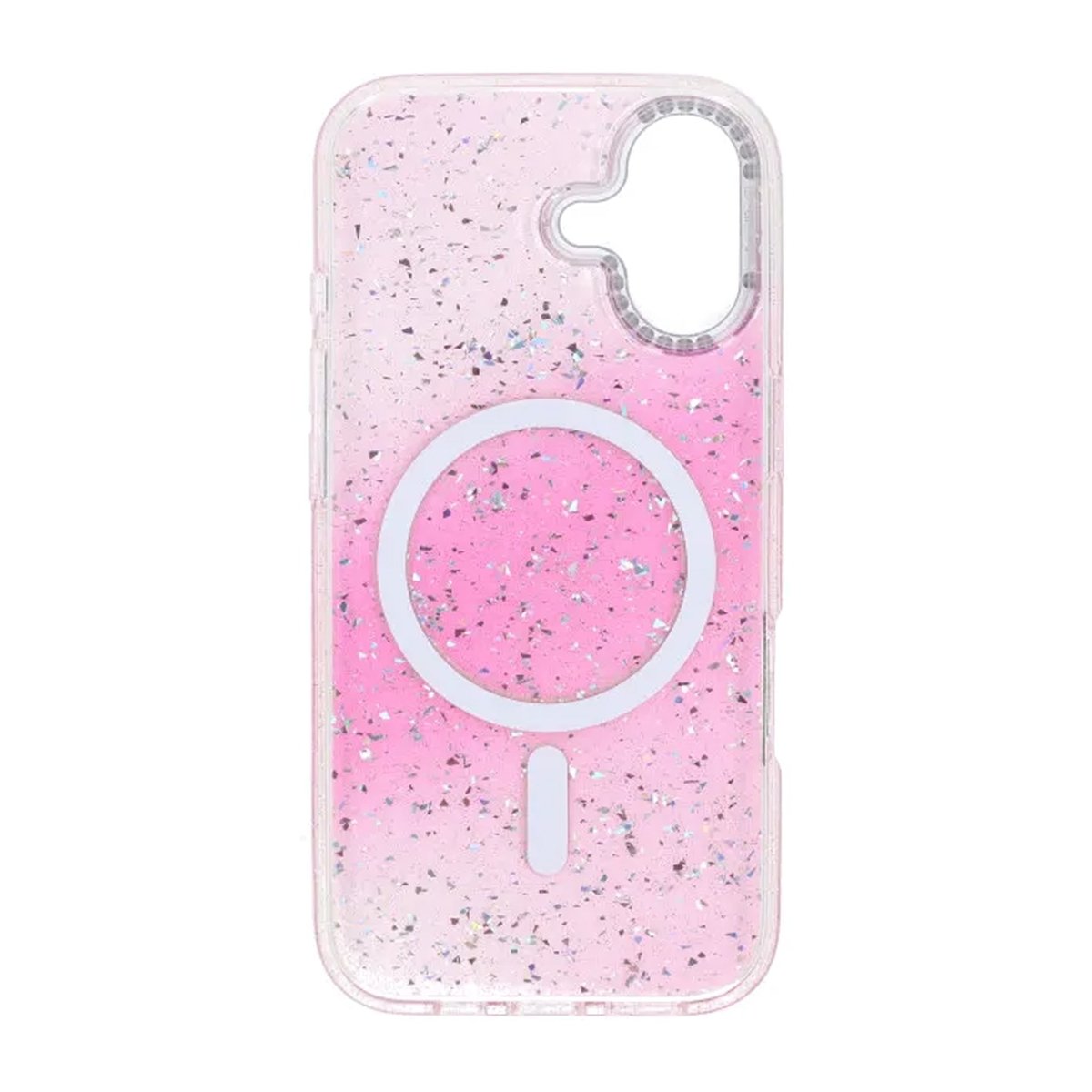iPhone 17 Kuori Glitter Diamond MagSafe Vaaleanpunainen