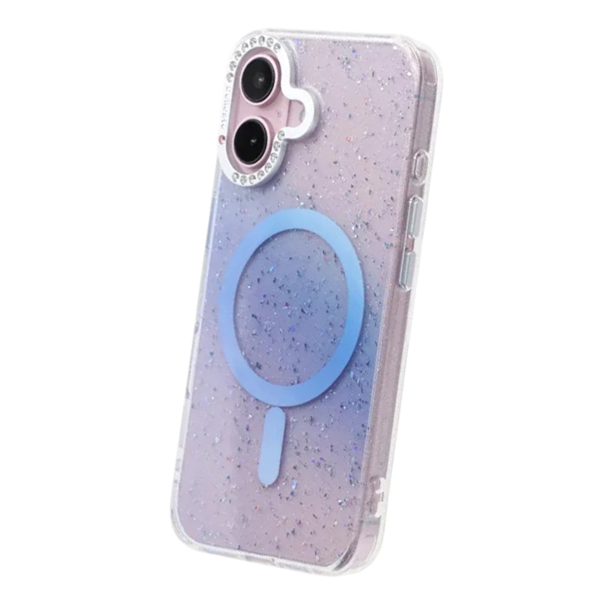 iPhone 16 Kuori Glitter Diamond MagSafe Sininen