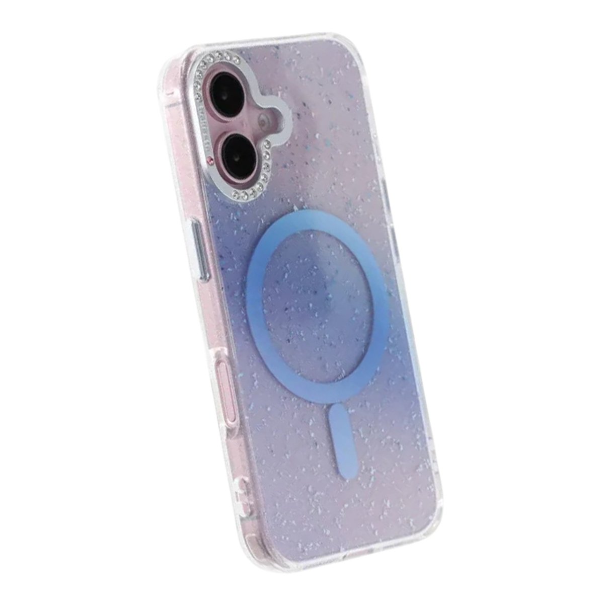 iPhone 16 Kuori Glitter Diamond MagSafe Sininen