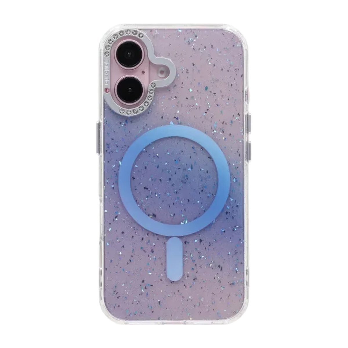 iPhone 16 Kuori Glitter Diamond MagSafe Sininen